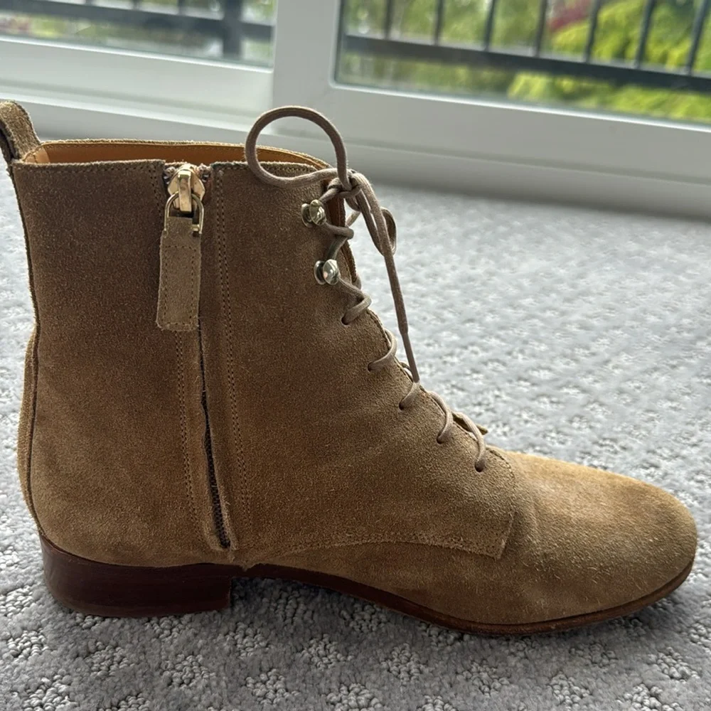 Sézane suede tan lace up boots - Picture 6 of 6